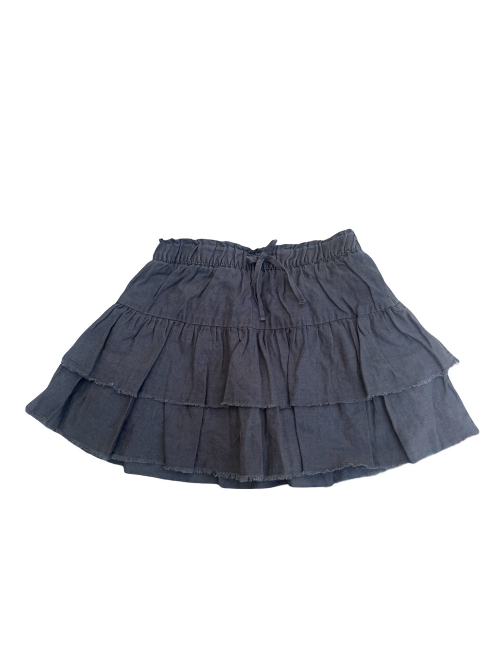 Girl's Zara Linen Ruffle Skirt